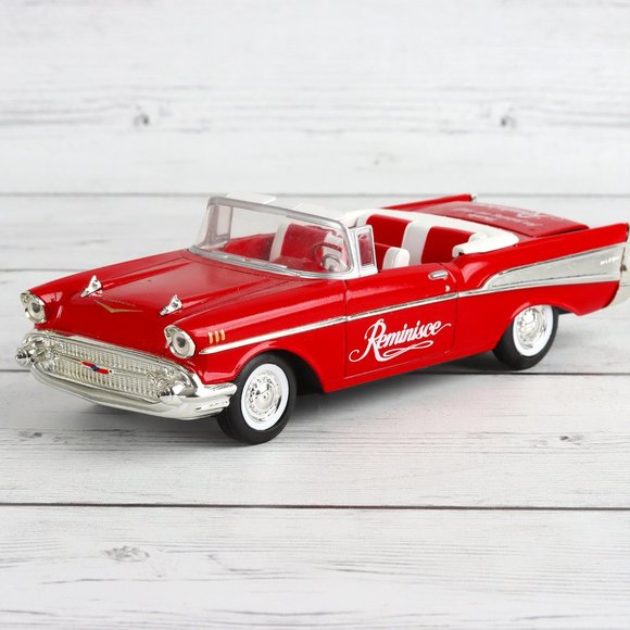 Vintage 1957 Red Chevy Convertible Reminisce Bank Key Liberty Classics - Picture 1 of 10